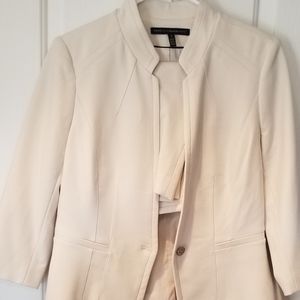 Cream skirt suit